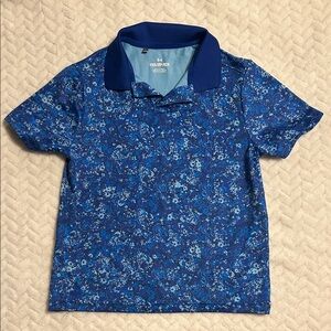 Under Armour Kids Patterned Blue Polo